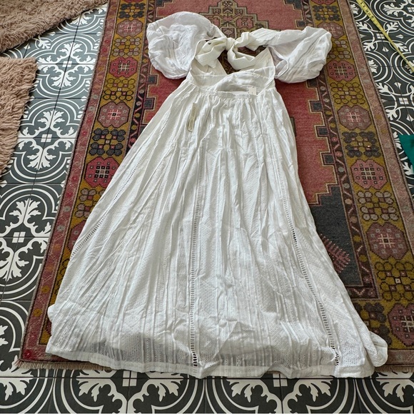 Anthropologie Joslin Backless Linen Maxi Dress Size 8 - Picture 8 of 10